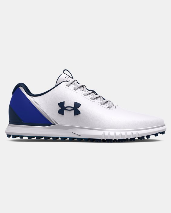 Men's UA Charged Medal Spikeless Golf Shoes, White, pdpMainDesktop image number 0